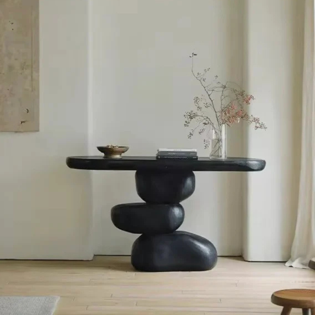 Stacked Pebble Console Table